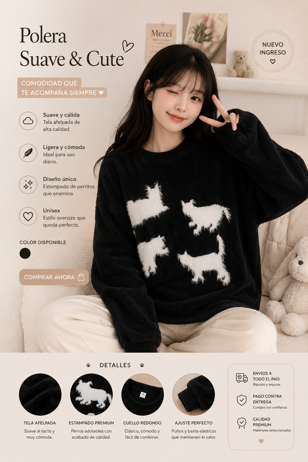 Poleras Afelpadas Premium